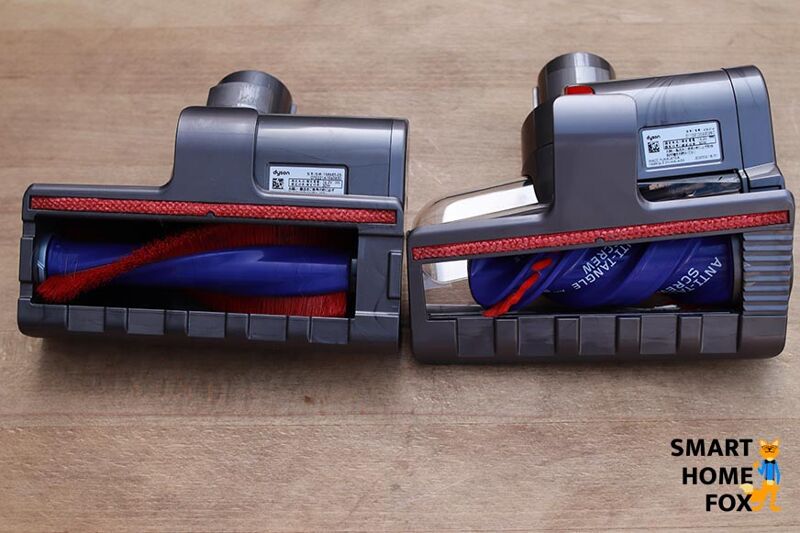 The Mini Electric Brush and the Anti-Hair Nozzle from below